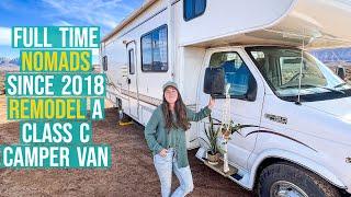 Tour Our Completely Remodeled Class C Camper Van // Full Time RV Tiny Home on the Road!