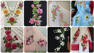 Hand Painted Dress Designs 2024/Fabric Painting On Clothes / Hand Paint Fabric Ideas/Fabric Paint