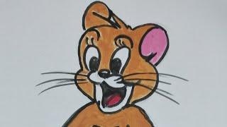 How to draw Jerry//Cartoon drawing,//tutorial video
