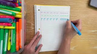 ASMR Writing Lower Case Letters K -Z of the English Alphabet in Cursive