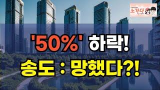 인천의 '강남'이 개망신! 아파트 가격이 반토막 났다? 30%에서 50%까지 하락한 송도 아파트 반값 폭락! 무슨 일이 벌어졌나? 부동산 이야기 집값전망 하락 폭락 노가다 노비