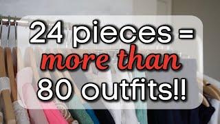 capsule wardrobe summer 2023 | only 24 pieces but *LOTS* of outfits