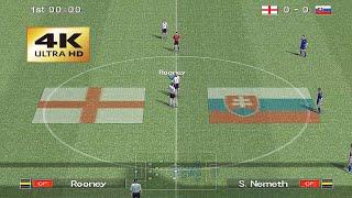 PES 6 - England vs Slovakia  | Gameplay [4K]