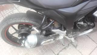 Suzuki gixxer sf stock exhaust modified