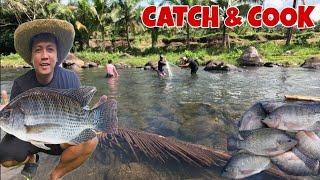 Catch &Cook Panlalambat ng Native na Tilapia dami...Ang daming isda dito sa Bagong spot