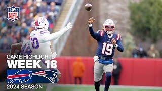 Buffalo Bills vs. New England Patriots | 2024 Week 18 Game Highlights