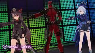 [MMD] Genshin Impact Furina, Hu Tao & Deadpool Bye Bye Bye Nsync #genshinimpact #furina #hutao