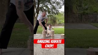 Amazing karate chop board break #karate #martialarts #learning