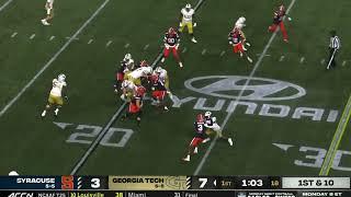 Stefon Thompson LOS 1 vs  Georgia Tech 2023