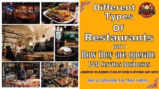 Different Types Of Restaurants Part 1