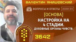 Каббала.(ОСНОВА) НАСТРОЙКА НА 4 СТАДИИ. ДУХОВНЫЕ ОРГАНЫ ЧУВСТВ. Вопросы и ответы.