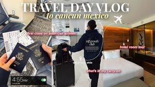 TRAVEL DAY VLOG ️ | first class flight, what's in my carryon, airport vlog &  hotel room tour!