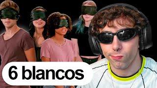 6 personas blancas vs 1 persona negra