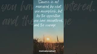 Success is not measured by