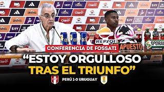 CONFERENCIA de JORGE FOSSATI y MIGUEL ARAUJO tras PERÚ 1-0 URUGUAY: "TENGO FE EN ELLOS" |El Comercio