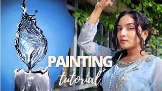 Water splash painting tutorial | Nurtellaaaaa