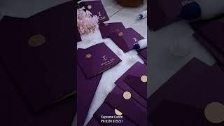 Folding Purple Wedding Invitation Card | Supreme Cards Whatsapp 8281625221 #invitationcard