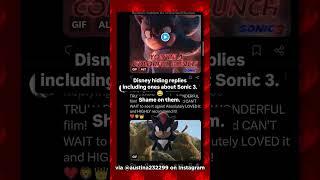 Disney is SILENCING Sonic Movie 3 FANS!! #shorts