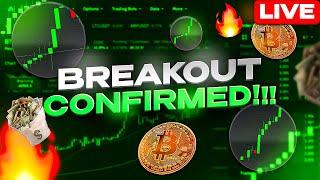 BITCOIN BREAKOUT CONFIRMED!!! LIVE TRADING AND ANALYSIS!!!