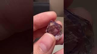 Herkimer Enhydro Crystal just arrived, showing it to my daughter Kyu Kyu who is far away.