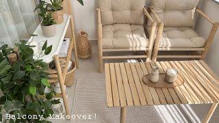 small balcony makeover / balcony decorating ideas