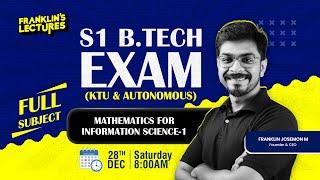 S1 KTU Exam | Group A - Mathematics for Information Science - MEGA MARATHON | Franklin's Lectures