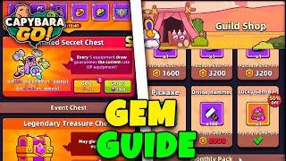 GEM SPENDING AND EARNING GUIDE // CAPYBARA GO!