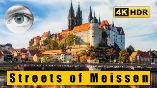 Germany in 4k walk: Beautiful streets of Meissen (Meißen)  HDR ASMR