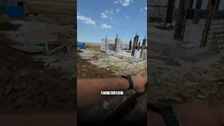 Строим забор по границе. Дом из газобетона. Дом на продажу