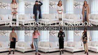 FALL CAPSULE LOOKBOOK |  15 Pieces X 40 + Outfits