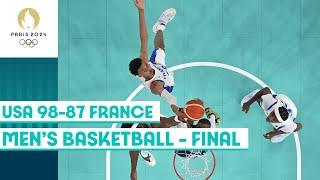 USA defend their gold medal with a win over France in men's basketball | Paris 2024 highlights