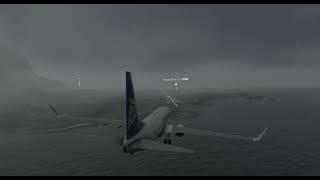 PMDG Boeing 737-800 "Ryanair" landing during stormy weather at Palermo Airport (LICJ) MSFS2020