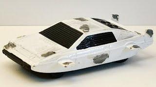 Corgi juniors renovation Lotus Esprit 007 no. 60. Models, springs. Making cardboard boxes.