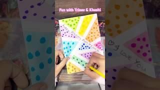 How to make unique Birthday         Card ll #creative #easy #trinav & Khushi # yt #yt shorts #️