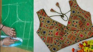 Three pieces Princess Cut Blouse Cutting easy method | Prince Cut Blouse Cutting Tutorial