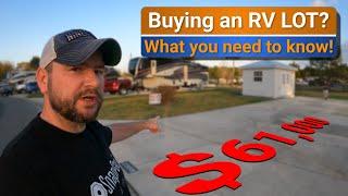 Buying an RV lot - Everything you need to know!