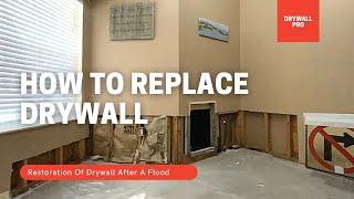 How To Replace/Repair Drywall: The Restortation Of Drywall. WATCH!!