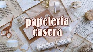 IDEAS de PAPELERÍA CASERA (6) CÓMO HACER PAPEL ANTIGUO MARRÓN, HOJAS DE LIBRO Y CARTAS VINTAGE