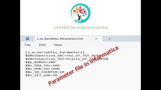 Parameter File in Informatica