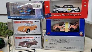 Some premium 1/64 diecast cars tlv Tamika limited vintage kyosho sparky and more