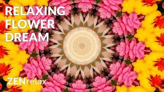 Relaxing Kaleidoscope Flower Dream with Soothing Piano Music - (3 hours) [1080p HD]