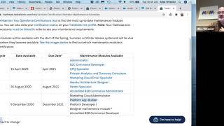 Salesforce Maintenance Exams and Schedule