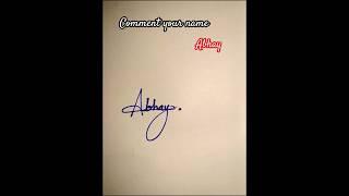 #how #to #simple #signature #style #abhay #new #art #handwriting #explore #viral #video #abhay
