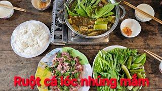 1268 l Món ruột cá lóc nấu lẩu mắm