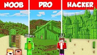 Cactus House Build Battle Challenge - JJ vs Mikey - Noob vs Pro - Minecraft Maizen