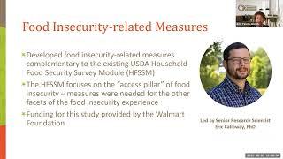 The Development of New Measures to Complement the U.S. Household Food Security Survey Module