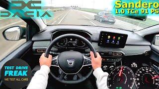 2022 Dacia Sandero Stepway TCe 90 91 PS TOP SPEED AUTOBAHN DRIVE POV