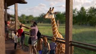 Fly-through rendering of Saint Louis Zoo WildCare Park