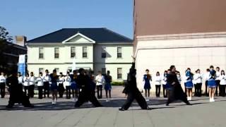 Cheering dance performance in Homecoming day