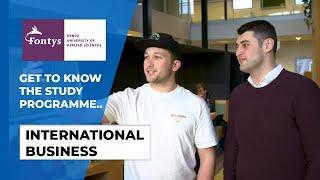 Get to know the study programme International Business